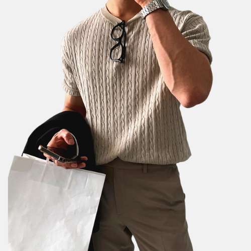 Cable Knit T-Shirt